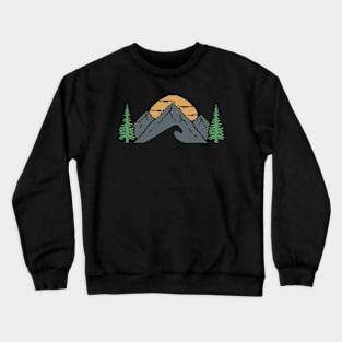 Retro Pixel Nature Crewneck Sweatshirt